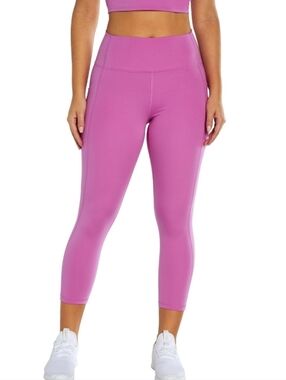 NWT GapFit Purple High Waisted Cropped Yoga Gym Leggings with Pockets Size XXL